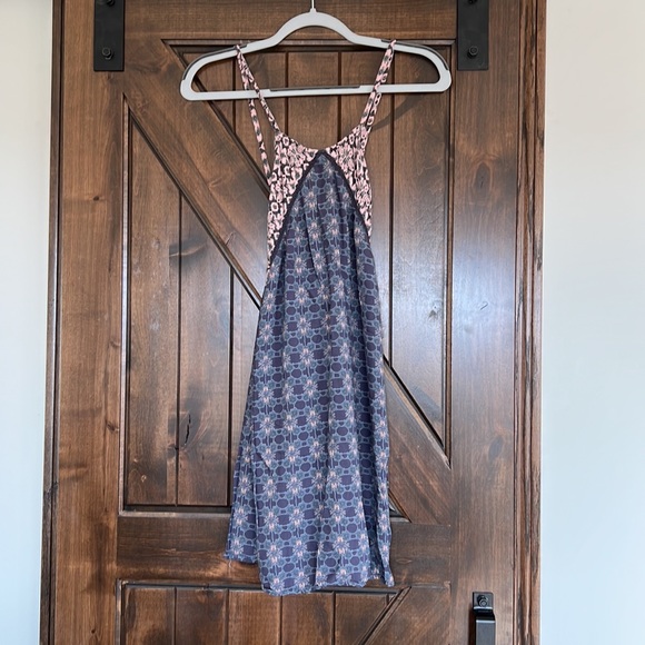 O’Neill Shawna Charcoal Grey Print Swing Dress - Picture 3 of 5